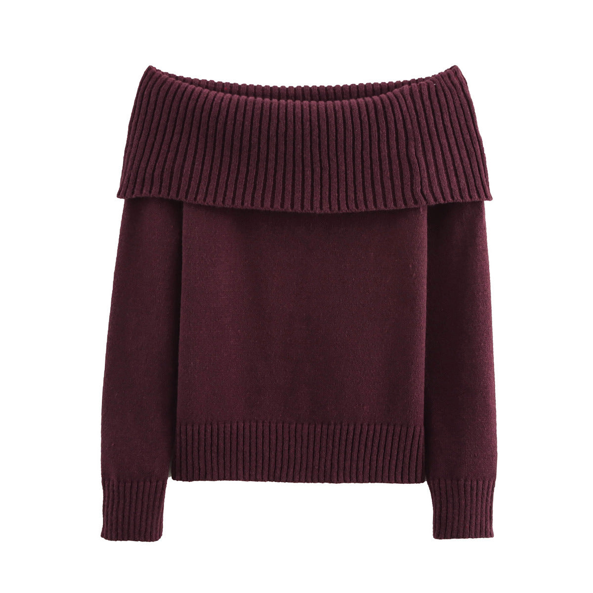 Women's One-shoulder Long-sleeve Sweater