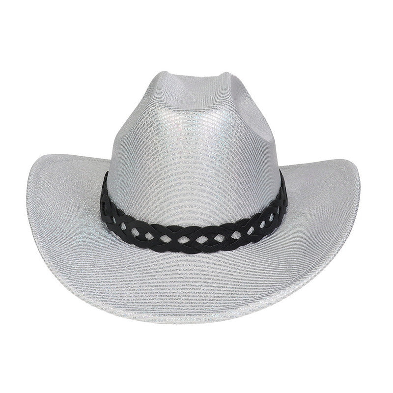 Pearlescent Cowboy Hat Ball Party Topper Performance Props Cap