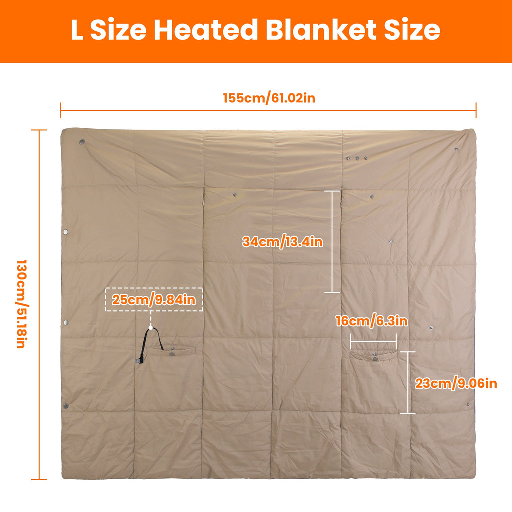 USB Heated Blanket Electric Heated Poncho Shawl Wrap Throw With Zipper Arm Holes Pocket 3 Heating Levels 6 Zones 5V 2A Machine Washable For Home Office Outdoor