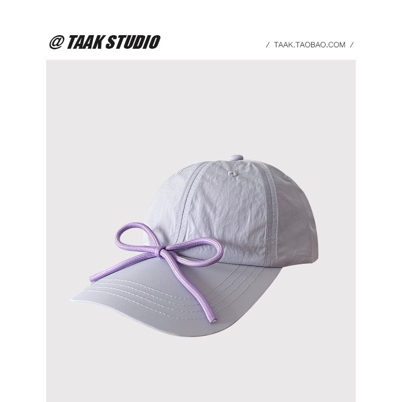 Bowknot Peaked Cap Female Sun Protection
