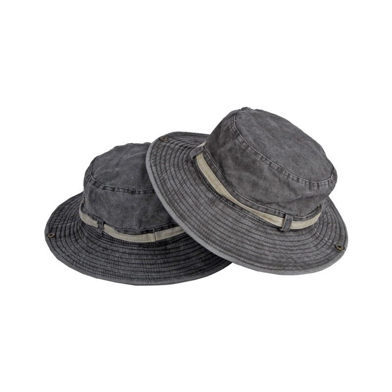 Universal Washed Cotton Sun-proof Sunshade Big Brim Climbing Hat