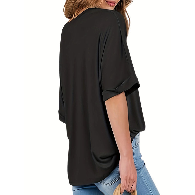 3 Pcs Women Oversized T-Shirt Short Sleeve Crew Neck Tee Tops Summer Casual Loose Tee T-Shirt
