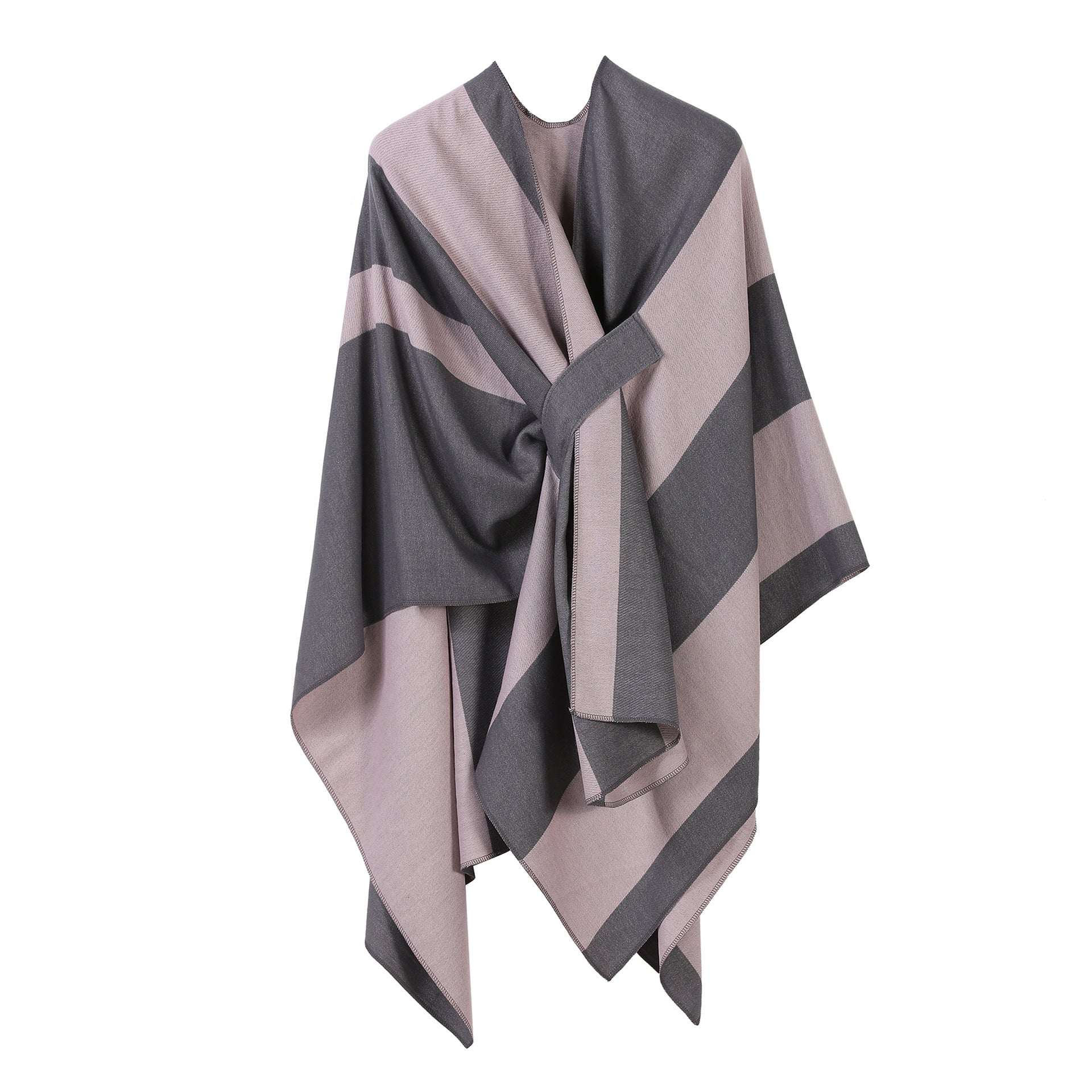 Shawl Plus Bar Split Double-sided All-match Trip Shoot Cloak
