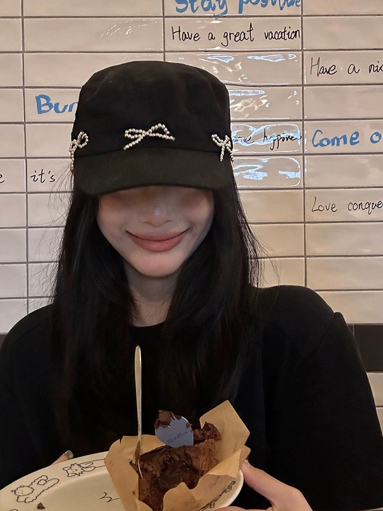 Bowknot Peaked Cap Female Sun Protection