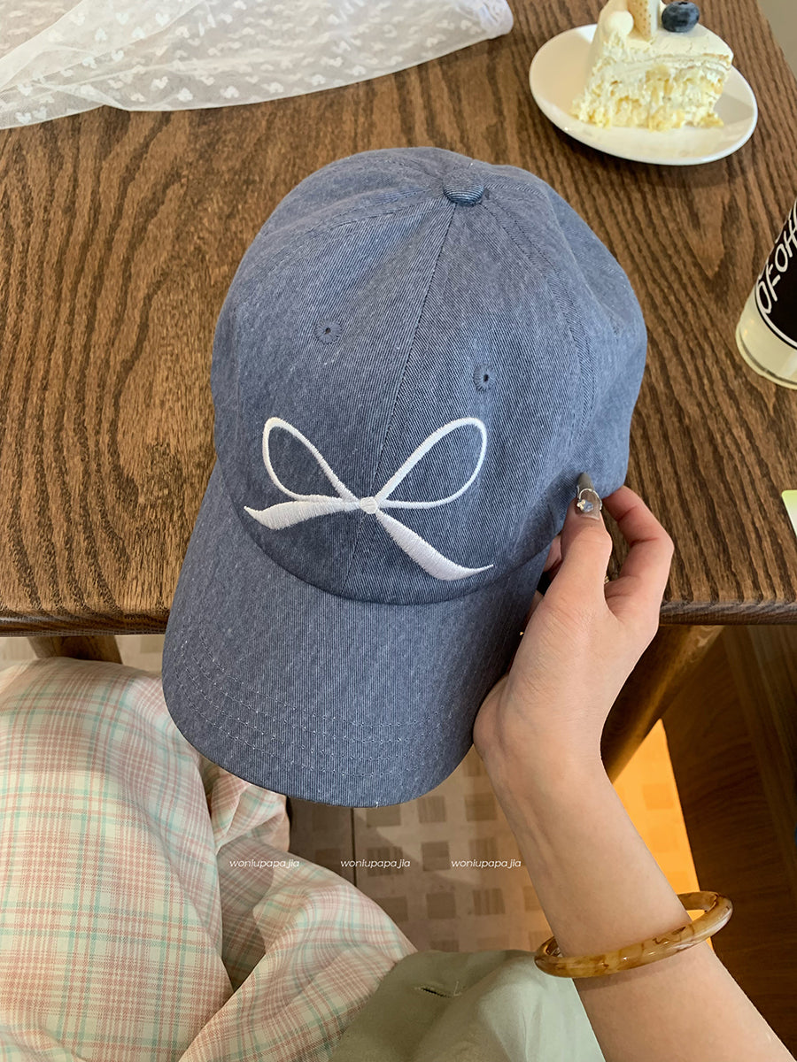 Bowknot Peaked Cap Female Sun Protection