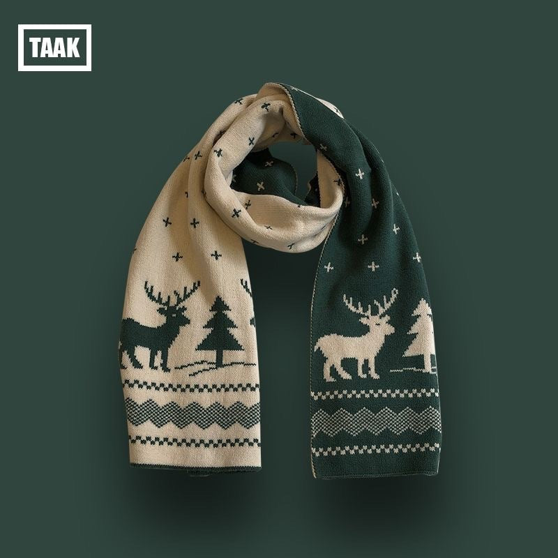 Scarf Women Autumn Winter Korean Version Solid Color Knitted Wool