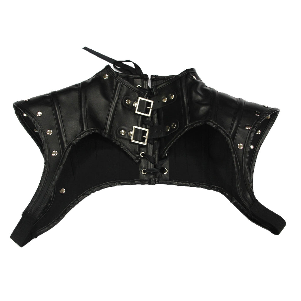 Punk Bunched Neck Knight Leather Shawl Motorcycle Belt Buckle