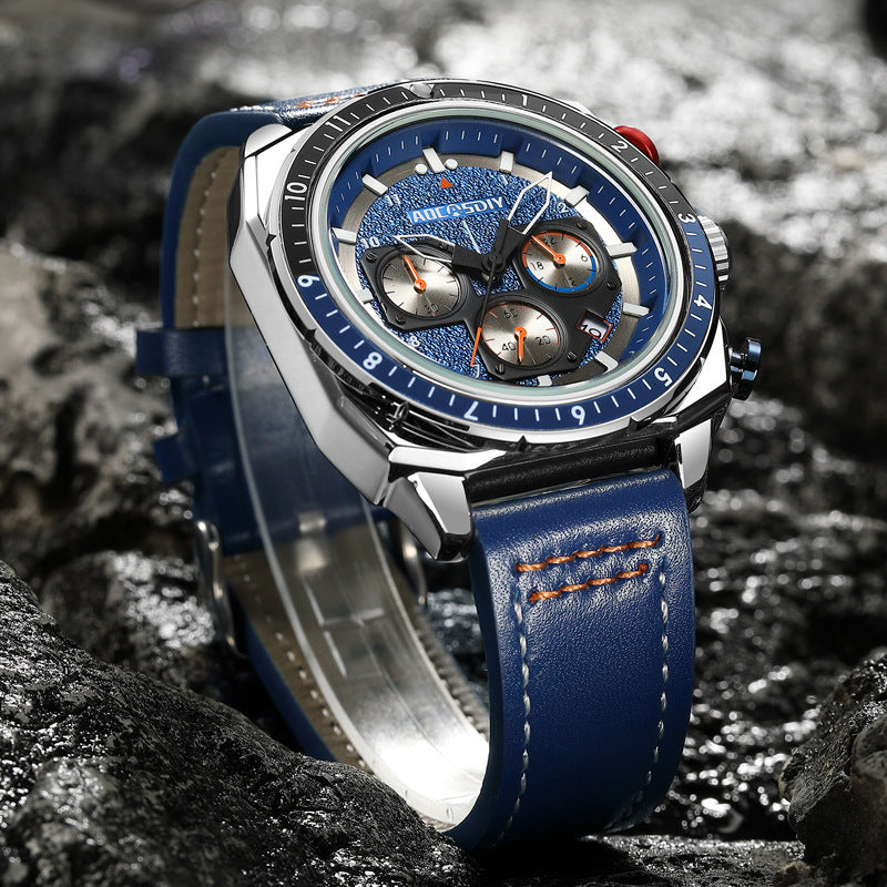 Sports And Leisure Multifunctional Luminous Waterproof Quartz Watch