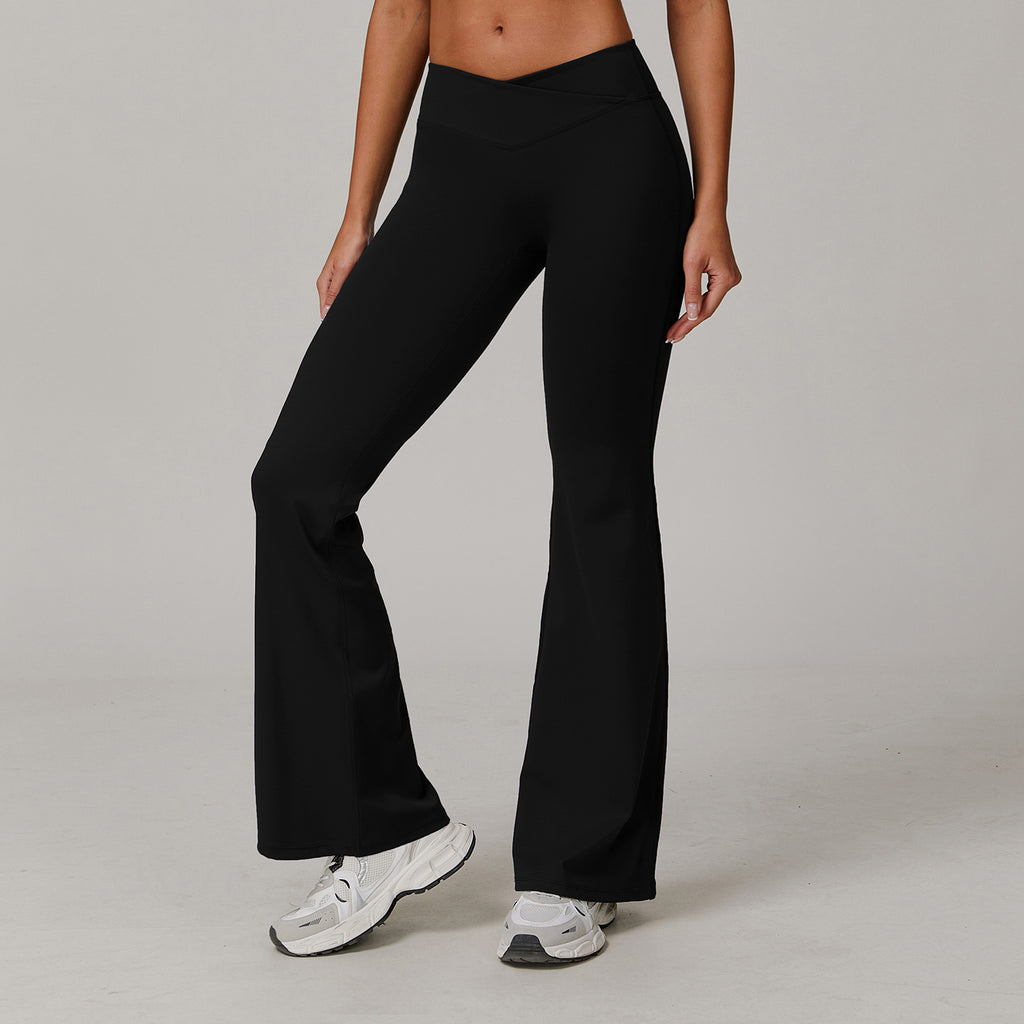 High Waist Running Sports And Leisure Skinny Versatile Bell-bottom Pants Women