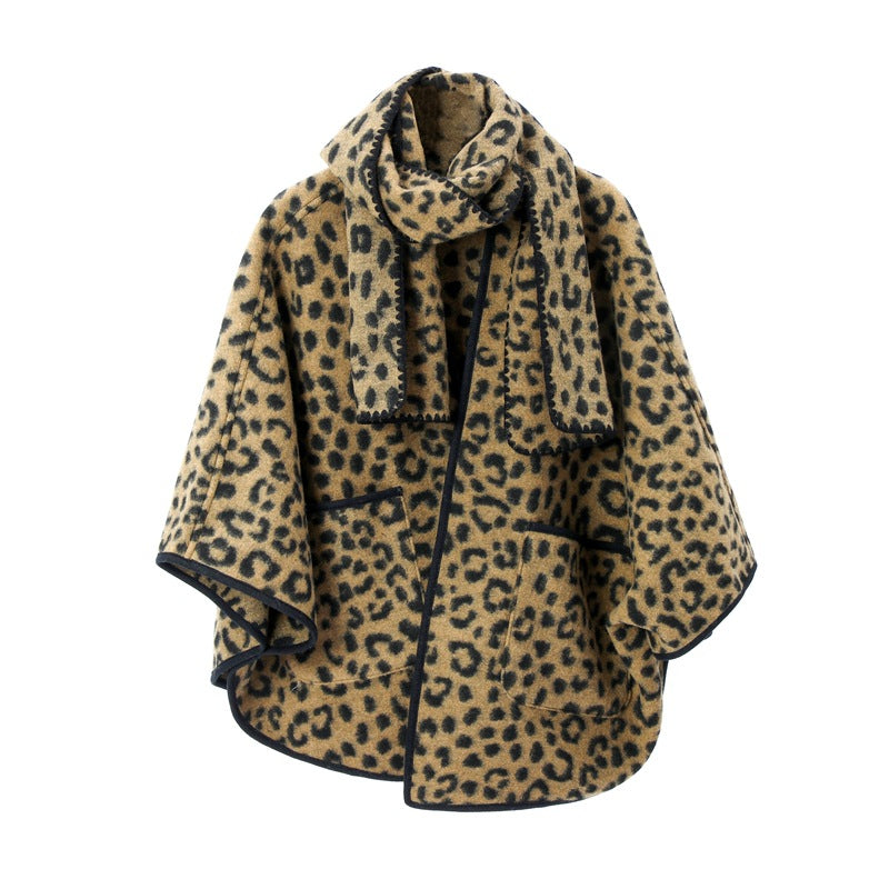 Scarf Leopard Print Dual-use Shawl