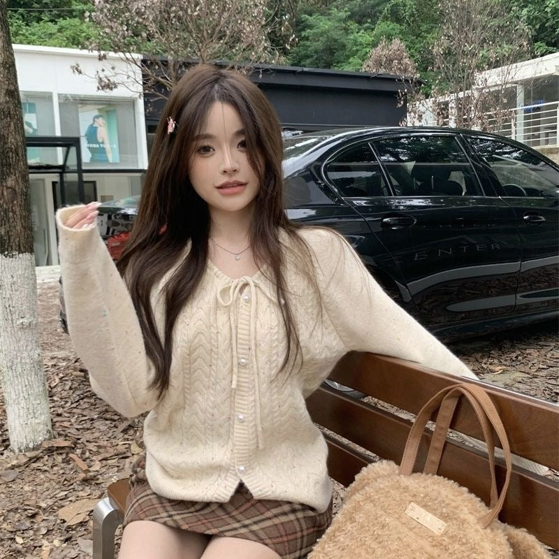 Winter Loose Knit Cardigan Top Women's New Thin