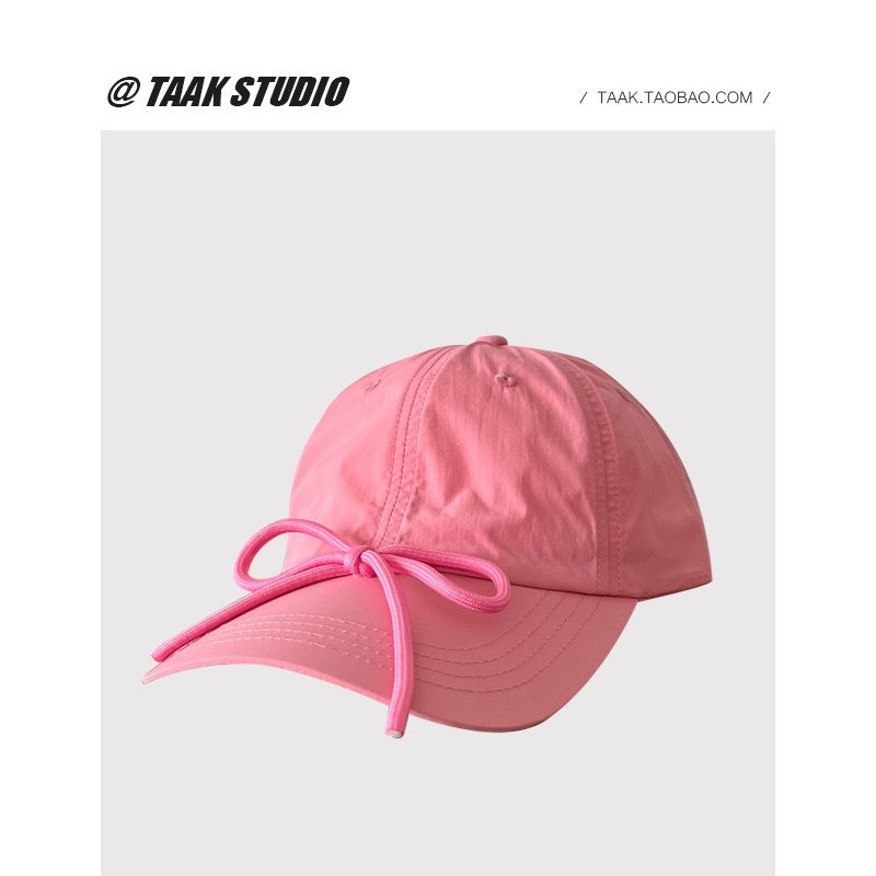 Bowknot Peaked Cap Female Sun Protection