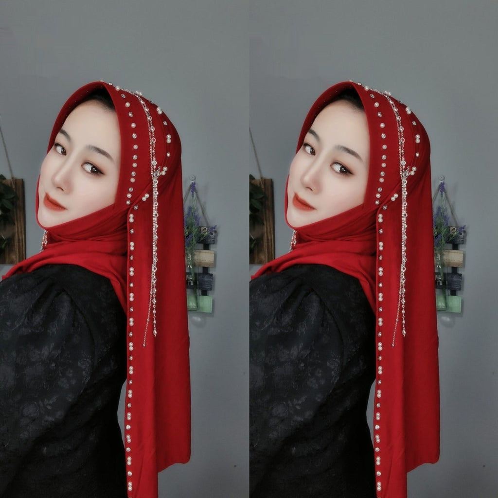 Hard Brim Heavy Industry Tassel Wrapped Scarf