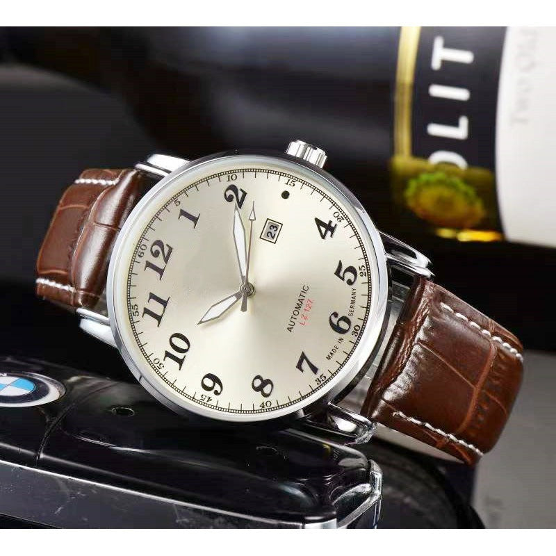 Men's Business 3-pin Belt Second Sweeping Quartz
