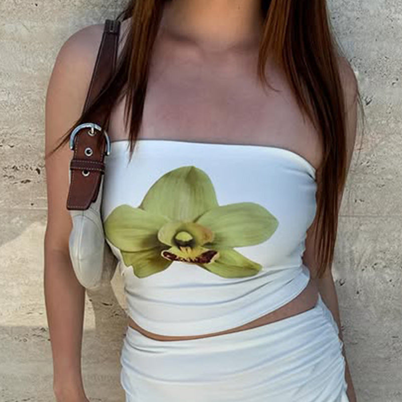 Women's Hot Girl Style Tube Top Short Vest