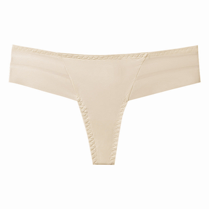 Women's Striped Sexy Lace Edge Seamless T-back