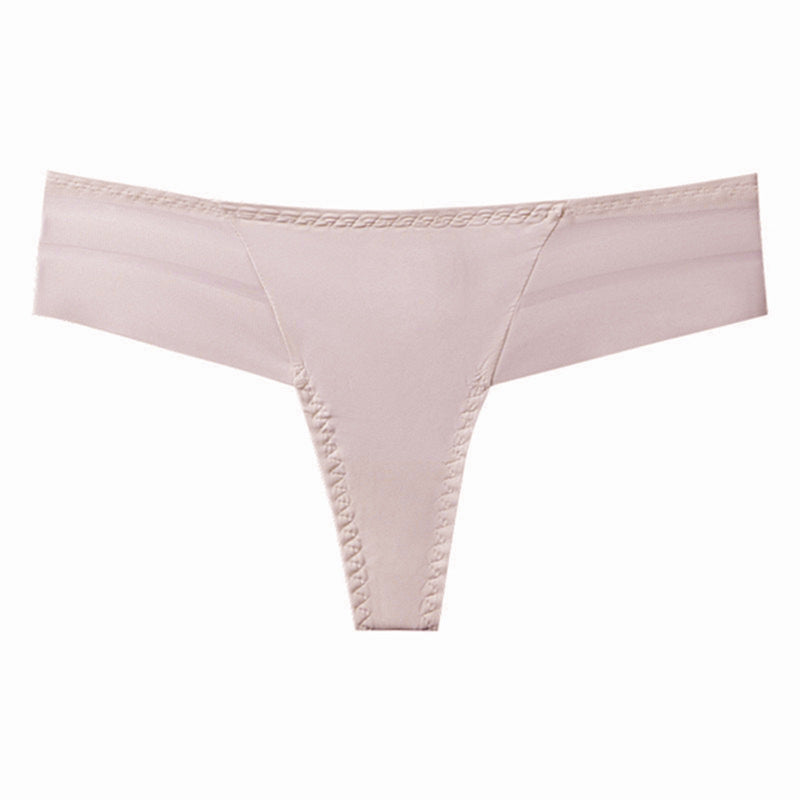 Women's Striped Sexy Lace Edge Seamless T-back