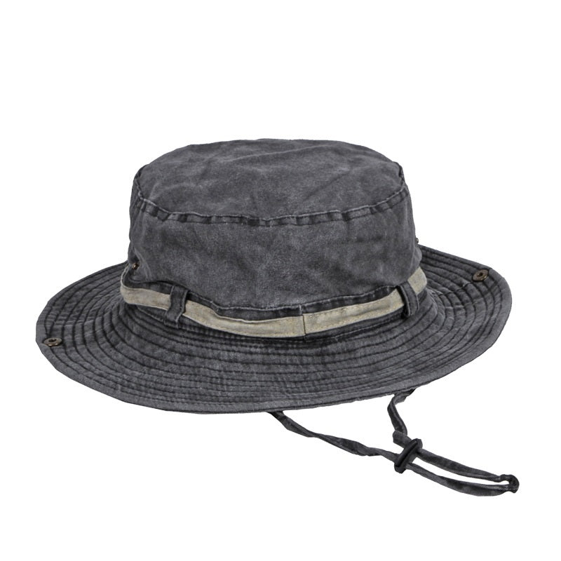 Universal Washed Cotton Sun-proof Sunshade Big Brim Climbing Hat
