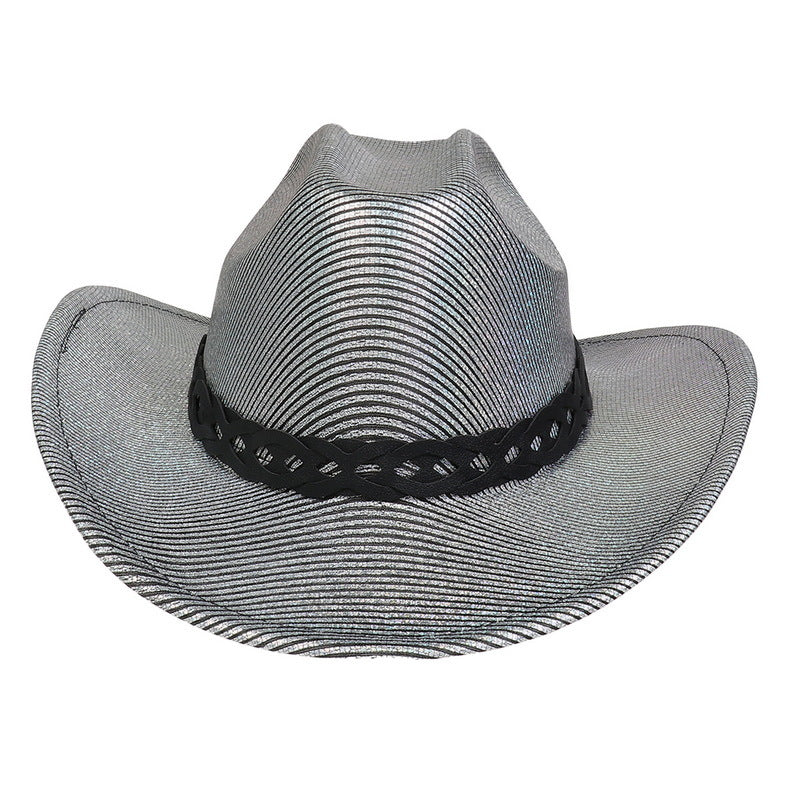 Pearlescent Cowboy Hat Ball Party Topper Performance Props Cap