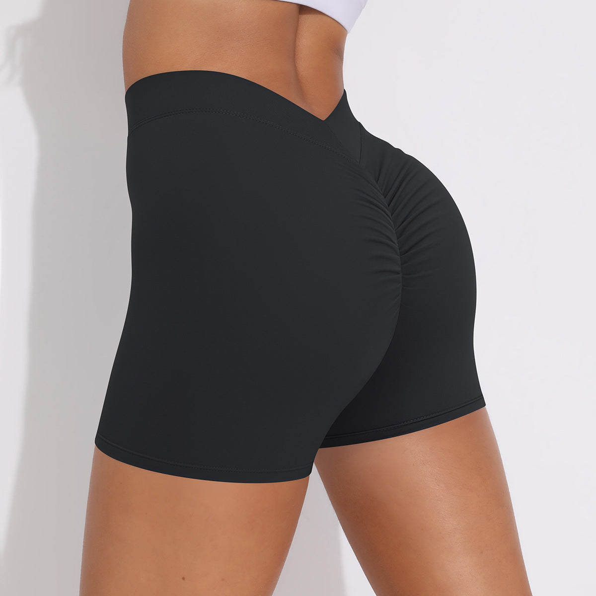 Women's High-Waisted Stretchy Fitness Shorts