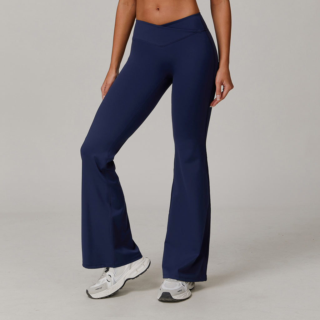 High Waist Running Sports And Leisure Skinny Versatile Bell-bottom Pants Women