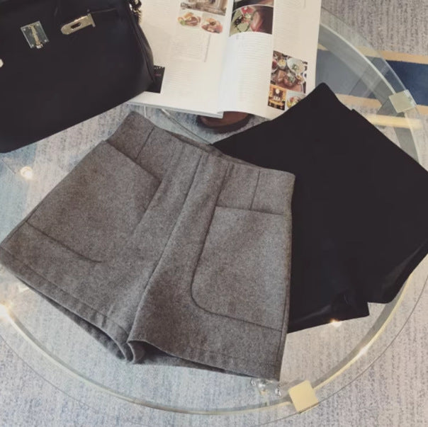 New Wide-leg High-waisted Cropped Shorts