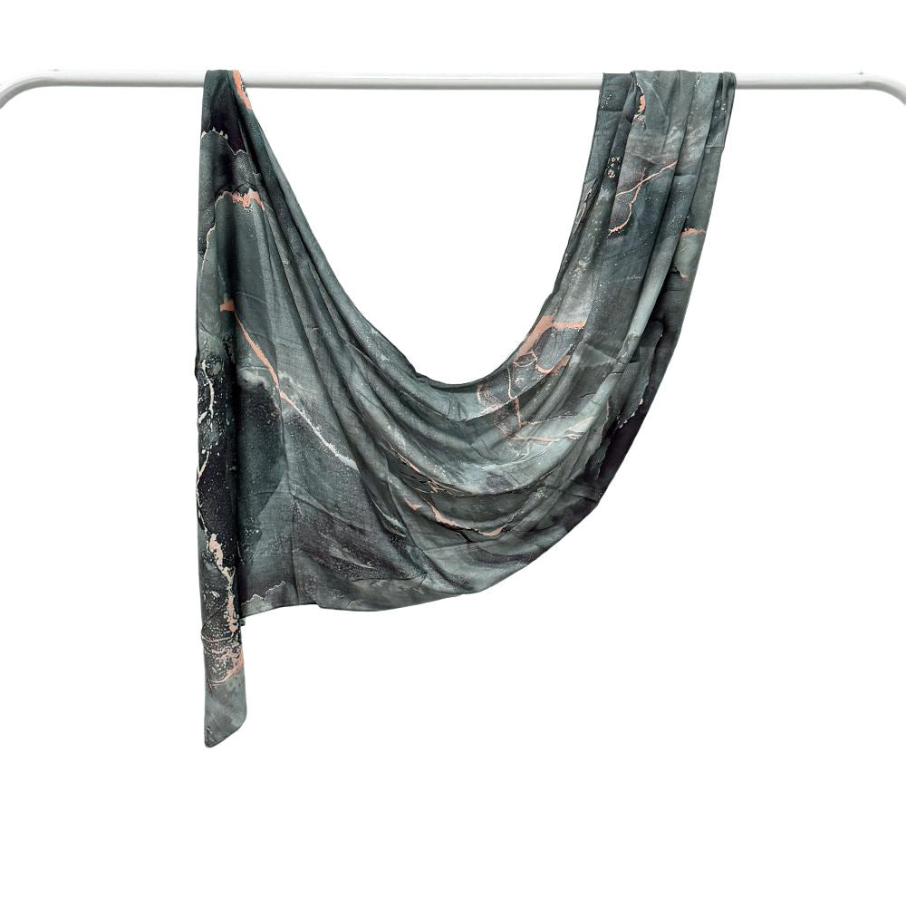 Modal Cotton Headscarf Marble Digital Printing
