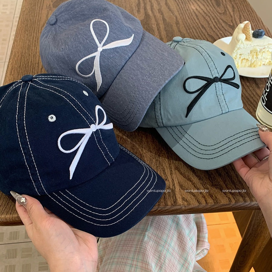 Bowknot Peaked Cap Female Sun Protection