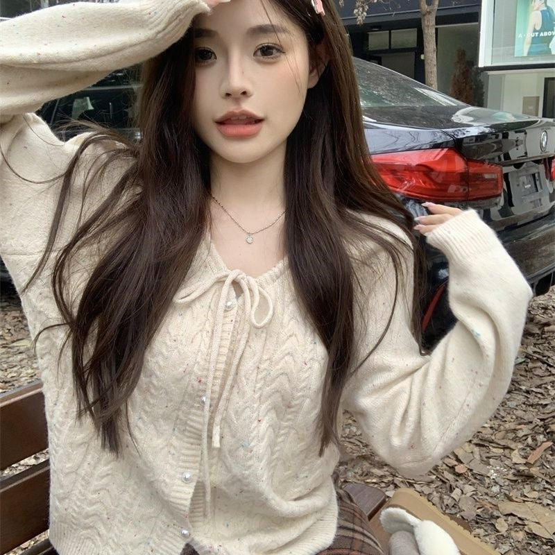 Winter Loose Knit Cardigan Top Women's New Thin