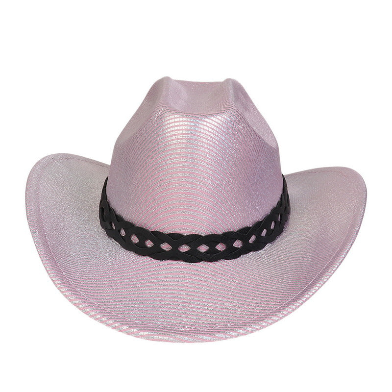 Pearlescent Cowboy Hat Ball Party Topper Performance Props Cap