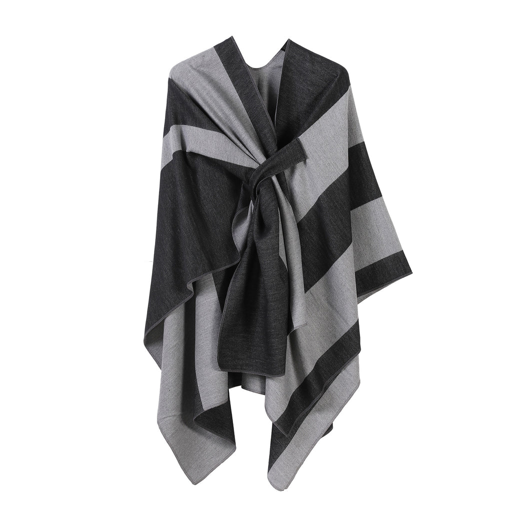 Shawl Plus Bar Split Double-sided All-match Trip Shoot Cloak