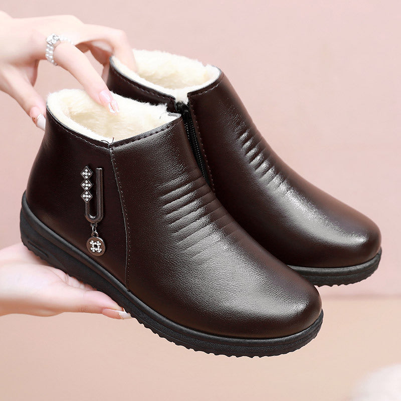 Winter Mom Shoes Elderly Cotton Shoes Soft Sole Warm