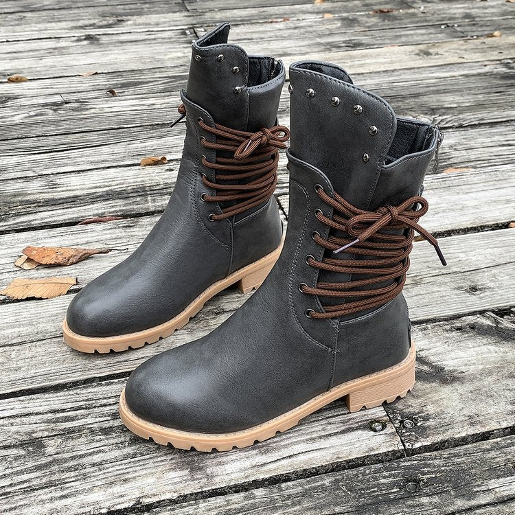 Plus Size Women's Mid-calf Riding Boots