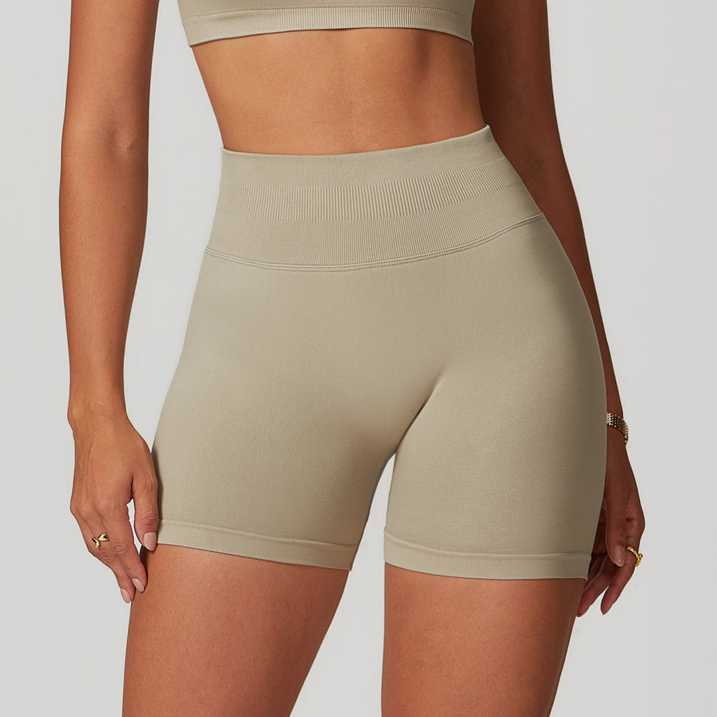 Seamless High Waist Yoga Shorts For Women Skinny Hip Raise