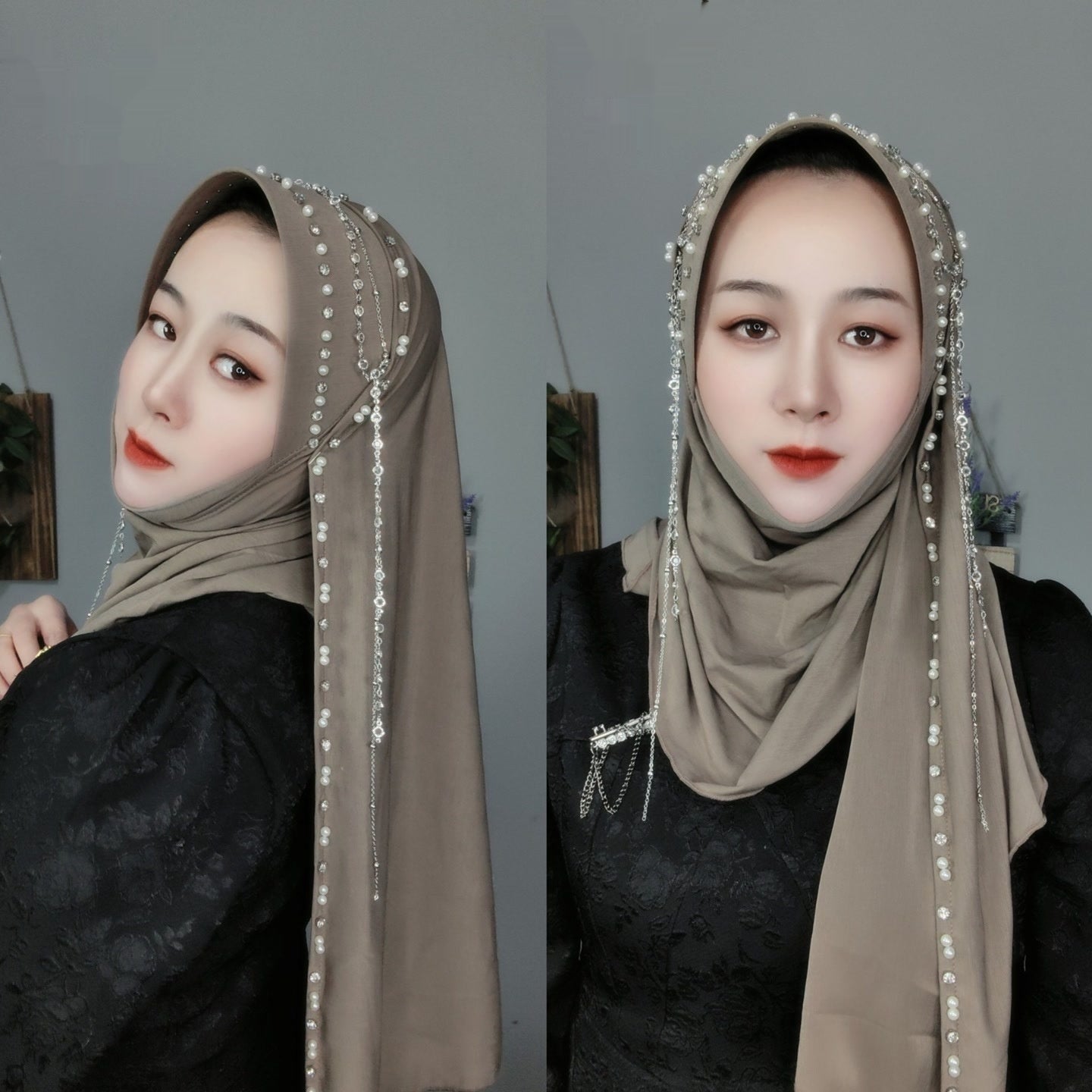 Hard Brim Heavy Industry Tassel Wrapped Scarf