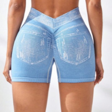 V-shaped Waist-cinching Butt-lifting Seamless Yoga Shorts