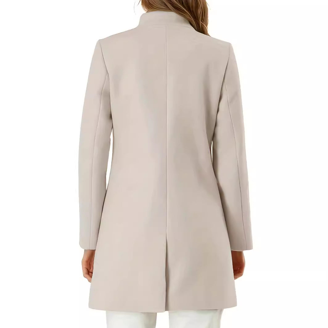 Women's Coat Fashion Casual Solid Color Autumn And Winter