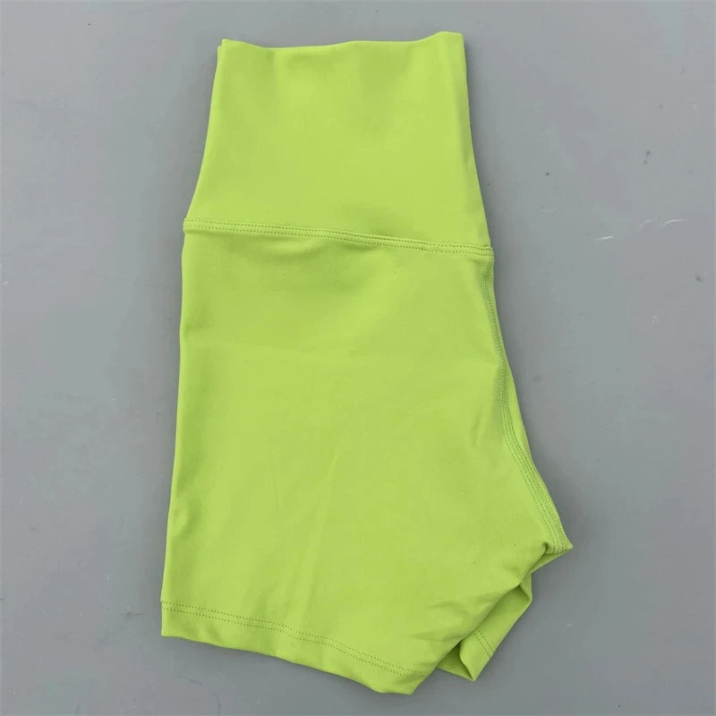 Lady's High Waist Peach Butt Lifting Sports Shorts