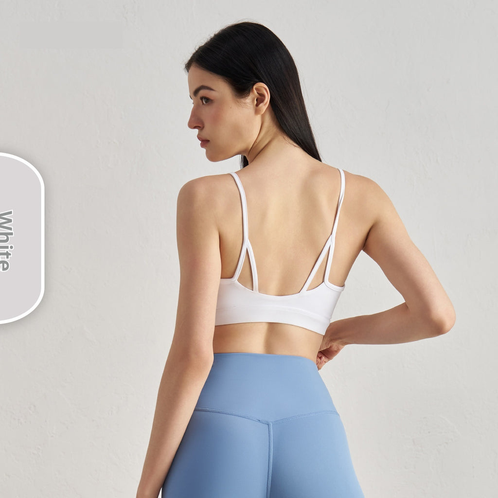 Kitten Ear Beauty Back Exercise Underwear Spaghetti Strap Yoga Jacket