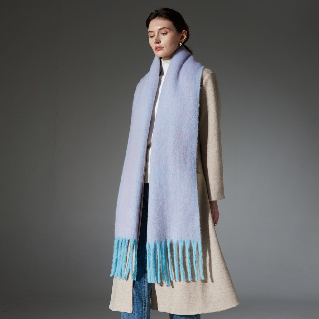 Circle Yarn Thick Tassel Clip Flower Scarf Shawl