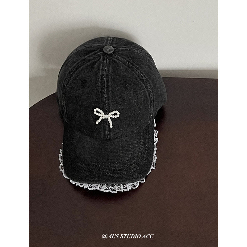 Bowknot Peaked Cap Female Sun Protection