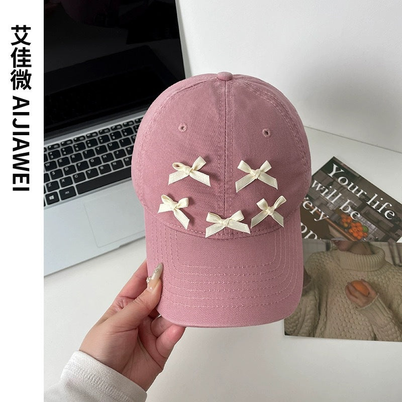 Bowknot Peaked Cap Female Sun Protection