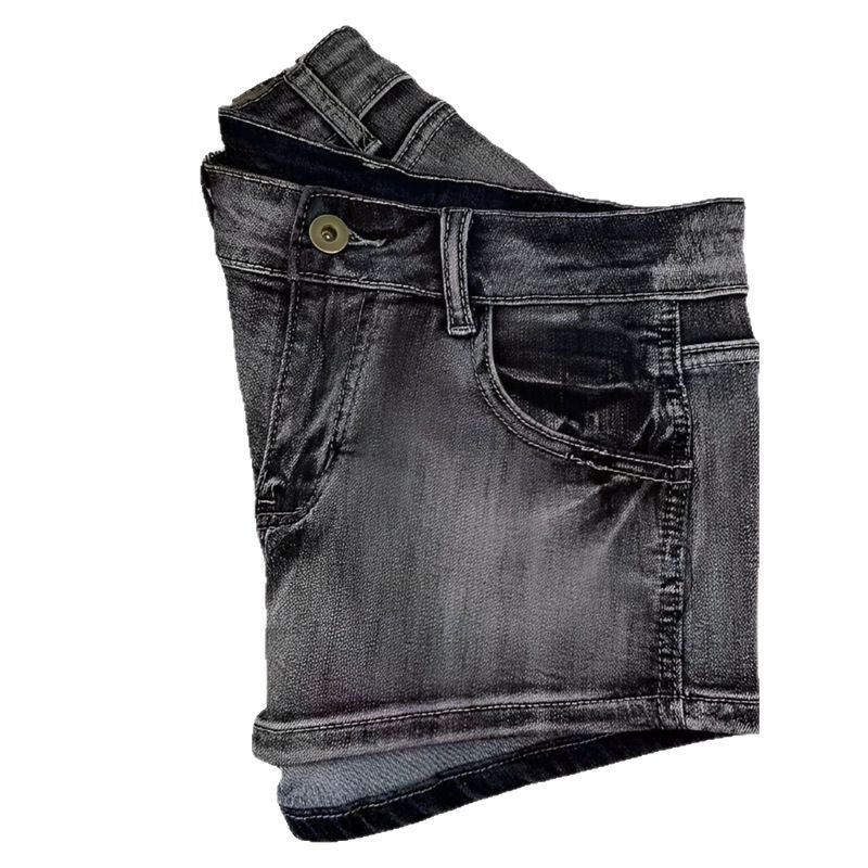 Low Waist Washed Denim Shorts Women's Tight