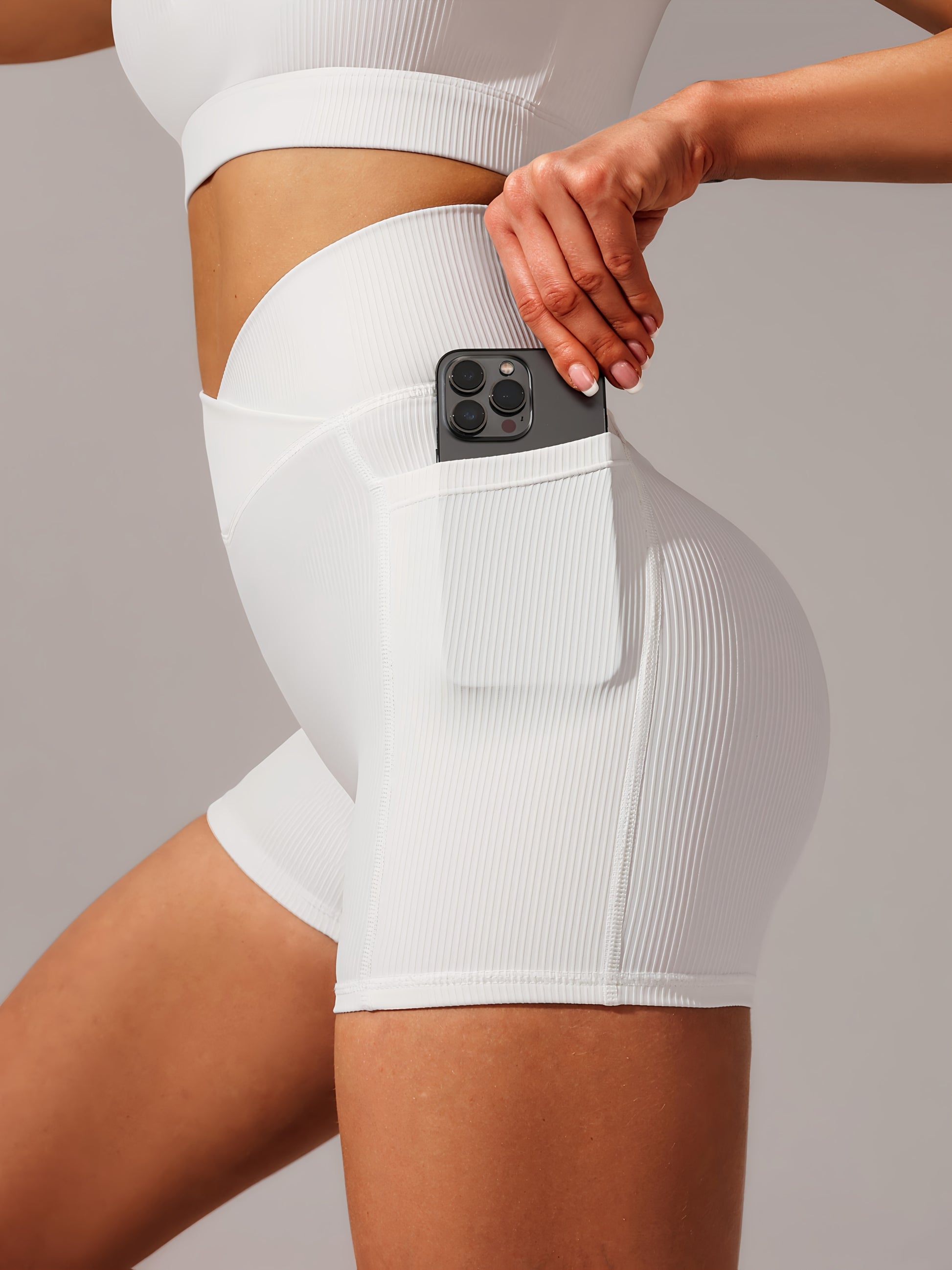 Women's High-Waisted Yoga Shorts - Breathable Workout Shorts For Running & Gym