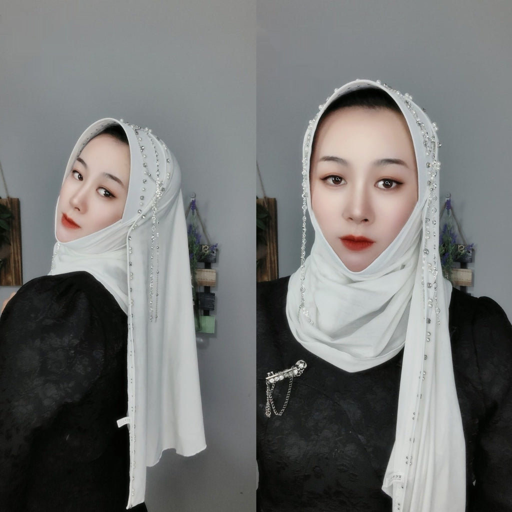 Hard Brim Heavy Industry Tassel Wrapped Scarf