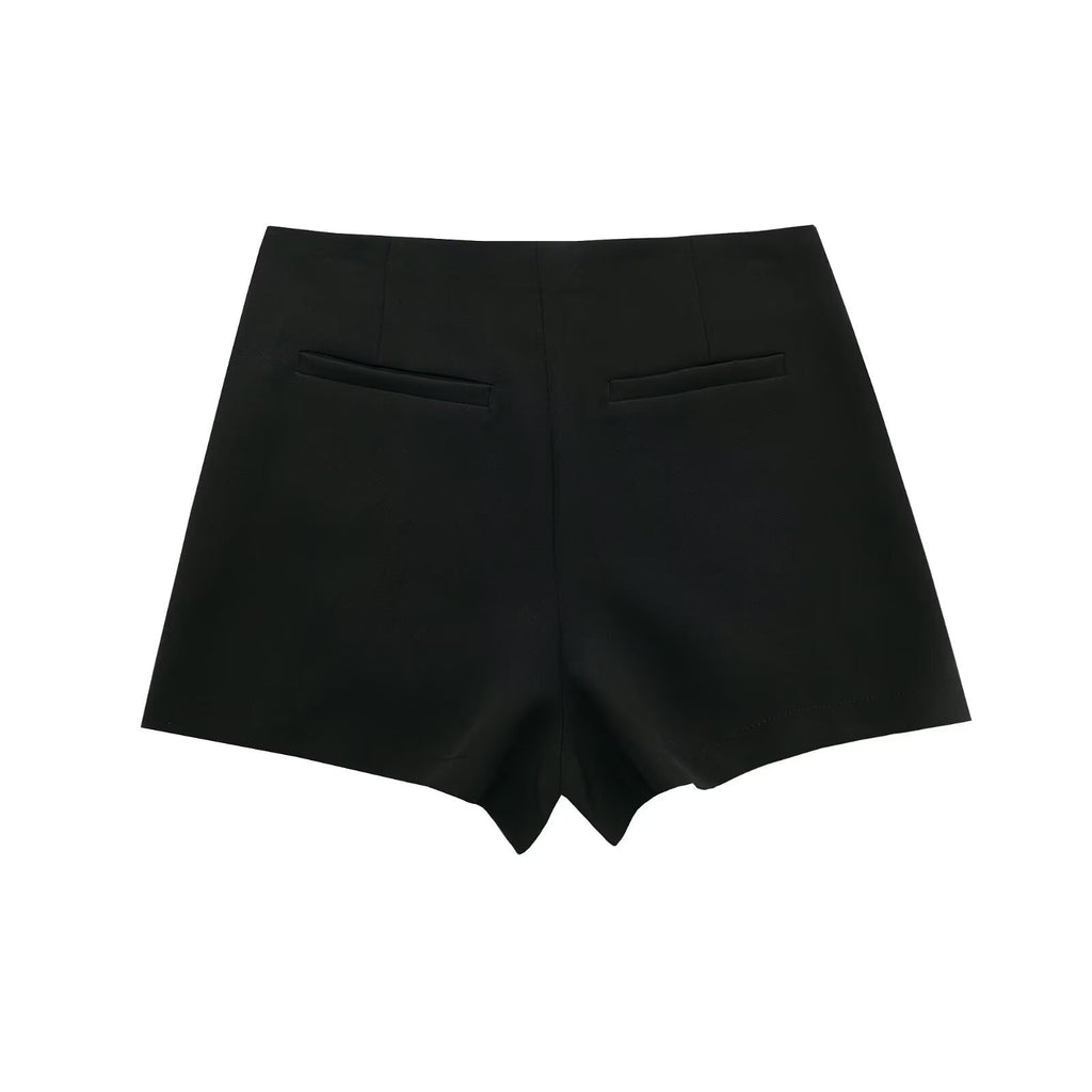 Women's High Waist Asymmetric Short Pantskirt