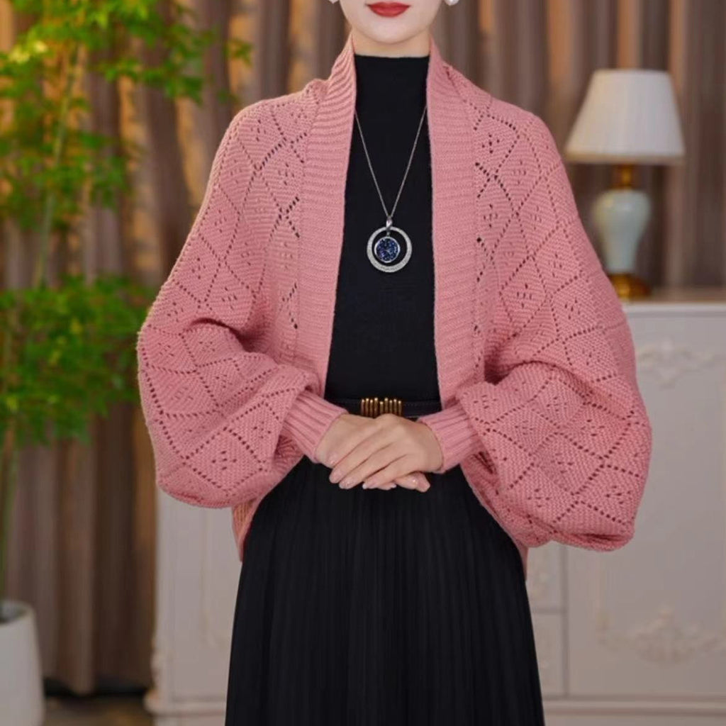 Knitted Dense Woven Plaid Shawl Warm All-matching