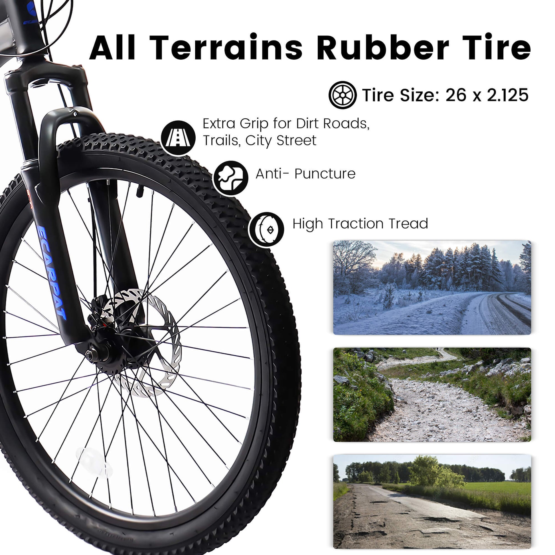 24inch MTB Bike With Disc Brakes, 21-Speed Gear System, Sturdy Durable Frame,Tool Kit, Ideal For Unisex Travel, Commuting And Mountain Cycling