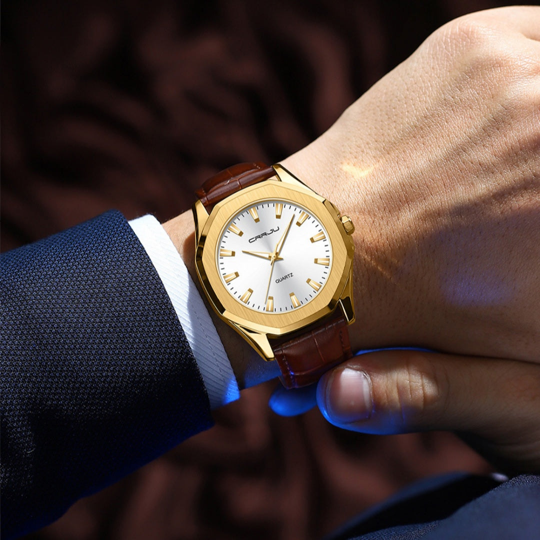 Simple Waterproof Round Casual Quartz Watch