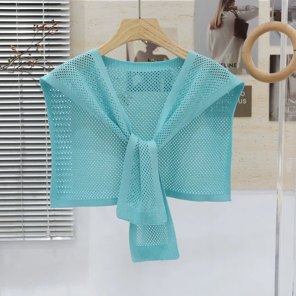 Knitted Shawl Matching Shirt Skirt Outer T-shirt Small Waistcoat